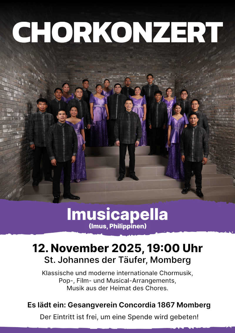 Konzertplakat Imusicapella in Momberg